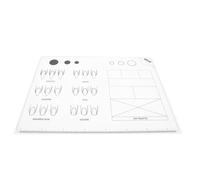 Generic Acrylic Nail Silicone Mat for Practice and Learning Tool, Flexible White Silicone Mat with Zone Application, for Acrylic Manicure Art and Nail Training