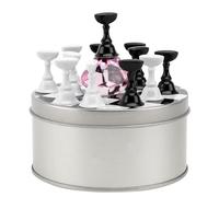 Generic Acrylic Nail Tips Shelf Display Stand for False Nails with Chessboard Pattern, Easy to Assemble and Clean, Suitable for Professional and Personal Use