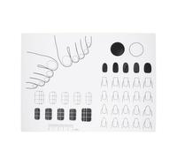 Generic Acrylic Nail Train Mat Silicone DIY Tool for Acrylic Nail Art Practice Application Template Mat