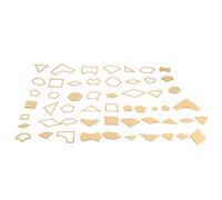 Generic Acrylic Pattern Stencil Set Durable Clear Acrylic Template Sewing Tool for Leather Craft Quilting, 54 Pieces for Any Enthusiast or Professional