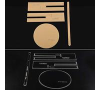 Generic Acrylic Stencil Clear Durable Shoulder Bag Pattern Template for Leather Craft 4 Pieces Acrylic 20x20x7.5cm