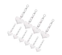 Generic Acrylic Transparent Ball Bead Pendant for DIY Craft, 10pcs Crystal Clear Hanging Ornament Decor for Home Window or Chandelier Lamp (J Type)