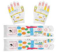 Generic Acupressure Reflexology Socks Featuring Pressure Point Design Supple and Comfortable and Massage Gloves Set with Knitting Fabric for Hand and Foot Therapy, for Men and Family