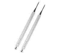 Generic Acupuncture Healing Pen 2pcs Dual Head Facial Reflexology Tools Lightweight Stainless Steel Ear Point Massage Probe for Neck and Shoulder Relaxation