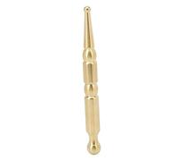 Generic Acupuncture Pen Dual Head Brass Textured Handle Massaging Tool for Headaches and Stress Relief Facial Reflexology Point Probe Massage Pen