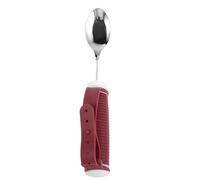 Generic Adaptive Utensils for Elderly with Hand Tremors and Arthritis, Comfortable to Hold Non-Slip Spoon with Silicone Loop, Lightweight Stainless Steel Bendable Eating Aid for Homes
