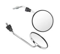 Generic Adjustable Chrome Plated Motorcycle Rearview Mirror Set Clear Vision for Street Bikes ATV Scooter, 2pcs 8mm Thread Round Universal