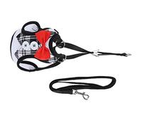 Generic Adjustable Cute Cat Vest Harness with EscapeProof Leash for Walking Pet Outdoor, Durable Cloth for 2.5-10kg Cats (M)