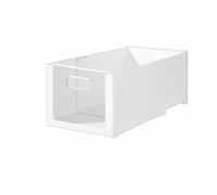 Generic Adjustable Depth Cabinet Organizer White Front-Access Cabinet Storage Bin Lidless Open-Top Storage Bin with Clip for Pantries, Style B