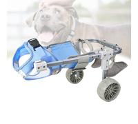 Generic Adjustable Dog Wheelchair for Back Legs, Disabled Doggie Assisted Walker, Lightweight Dog Carts with 2/4-Wheels, Back Limb Walking Mobility Aids for Pet Leg Brace Support(Blue(a),XS)
