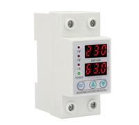 Generic Adjustable Double LED Display Voltage Current Protector for Overvoltage Protection for AC230V 63A SVP-63A Protective Device, Suitable for Home Use