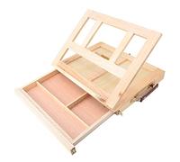 Generic Adjustable Folding Artist Easel Wood Art Easel Stand Portable Tabletop with Drawer for Painting Drawing Indoor Outdoor Use