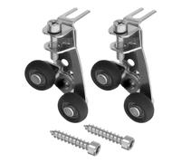 Generic Adjustable Fork Sliding Door Roller Wheel Set for Wardrobe and Cabinet Doors with Silent Operation Antisway Stability Nickel Plated Iron Nylon Material