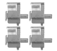 Generic Adjustable Grass Board Clamps Easy to Operate and Can Bear More Force 4pcs Zinc Alloy Silver Separated Board Holders for Garden or Hard Support