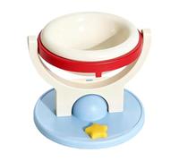 Generic Adjustable Height Cat Bowl 2-in-1 Wall-Mounted Elevated Foldable | Suction Cup Removable Inner Bowl Foldable Pet Feeding Dish for Cats Kittens Small Dogs