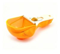 Generic Adjustable Measuring Spoon Precision Scoop with Sliding Divider for Pet Food Baking 18x6x7 Cm Clear Transparent Kitchen Tool (Orange Large)