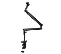 Generic Adjustable Microphone Arm Stand, Desk Mount Clamp with 1.2kg Load Capacity Multi Angle Adjustment for Broadcasting Recording Podcast Studio Compatible Various Microphones