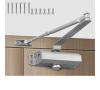 Generic Adjustable Overhead Door Closer, Silver Finish, Fir 40 To 65 Kg Capacity, Single Pack
