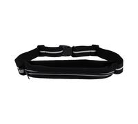 Generic Adjustable Running Waist Bag with 3 Pockets for Runners Night Visibility Black 65-120cm