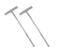 Generic Adjustable Stainless Steel Sign Holder Pole 2Pcs with Portable Quick Setup for Airport Pick-Up Recruitment Events