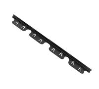 Generic Adjustable Stainless Steel Stove Crevice Cover Practical for Kitchen Organizer Black 2 Pair