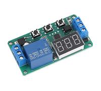 Generic Adjustable Timer Control Switch Relay Module DC 5V 12V Single Channel for Home Automation and Industrial Use Durable Green Circuit Board (12VDC)