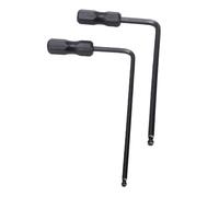 Generic Adjustable Truss Rod Wrench Set Compact Dual Size Hex L-shaped Tool for Guitar Maintenance Guitar Neck Adjustment Suitable for Acoustic Electric Bass Players Alloy Steel Black 2Pcs
