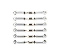 Generic Adjustable Turnbuckle Rod Linkage for RC Car Models, Sturdy Aluminum Alloy Material, Great for Upgrade, 6pcs (Silver)