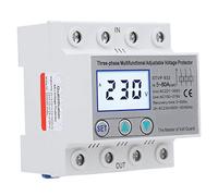 Generic Adjustable Voltage Protector LCD Multifunctional Over-voltage Under- Protection 3-Phase Electrical Equipment (80A)