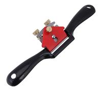 Generic Adjustment Woodworking Plane Spokeshave Durable Hand Trimming Tool for Woodworking Enthusiasts and Practice Class 9 Inch Black Red Iron Steel