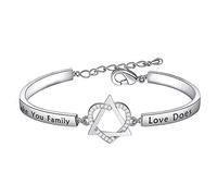 Generic Adoption Jewelry Heart Triangle Charm Bracelet DNA Doesn't Make You Family Love Does Gift for Stepmom Foster Mom