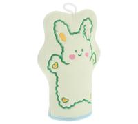 Generic Adorable Bathing Glove with Cartoon Rabbit Embroidery, Dual-Sided Use Exfoliating Scrubbing Glove Made of Viscose and Cotton for Effective Mud Removing and Gentle Cleaning
