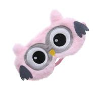 Generic Adorable Owl Theme Sleep Mask with Soft Pink Cloth Material, Breathable Eye-Shade Designed to Eye Pressure and Fatigue, for Sleep and Hotel Use