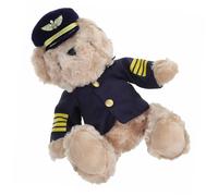Generic Adorable Plush Pilot Bear Doll Stuffed Animal for Boy Decorative Bear Toy for Baby Showers and Parties Vivid Bear Plush with Pilot Outfit