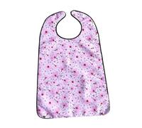 Generic Adult Bib, Adult Bib, Clothing Protector, Waterproof, Easy to Clean, Stylish, Floral Pattern, for The Elderly and Nursing Home, Style B