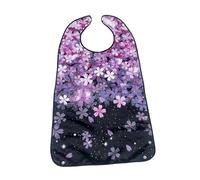Generic Adult Bib, Adult Bib, Clothing Protector, Waterproof, Easy to Clean, Stylish, Floral Pattern, for The Elderly and Nursing Home, Style C