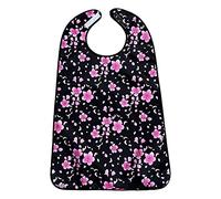 Generic Adult Bibs for Eating, Polyester Feeding Bibs, Black