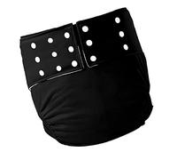 Generic Adult Diaper Cloth Diaper Cover Reusable Incontinence Pants Washable Leakproof Elastic Adjustable Terry Maximum Absorbency Suitable for Men WOM, Black