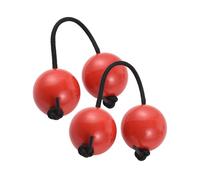 Generic African Rhythms Aslatua Shakers Strong Rhythmic Sand Balls for Music Sand Egg, Beginners Hand Shaker Balls for Concert Performance, 2 Pcs Red Blue Black Plastic (Red)