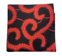 Generic African Wax Print Fabric 6 Yards 100% Cotton Red/Black Kente Pattern