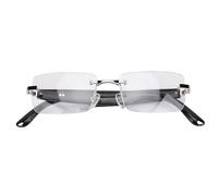 Generic AI Smart Glasses, Comfortable Fit Glasses for Business for Travel (Silver)