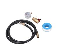 Generic Air Tank Hose Assembly Durable Brass Aluminum Alloy 0-200 PSI Pressure Meter and Manifold Kit for Residential and Commercial Air Tanks
