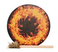 Generic Alchemical Moon Drum 10 Inch Hand Drum with Drum Stick Sound Healing Tool Desktop Ornament for Spiritual Music Reflection Meditation