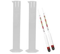 Generic Alcohol Hydrometer to 2 Sets Triple Scale and Test Cylinder Kit for, Glass and Material Measure Sugar and Specific Home Brew and Winemaking