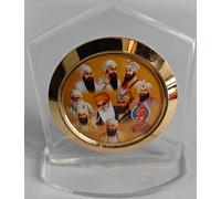 Generic All 10 Gurus of Sikhism Photo Sikh Ten Guru Sikh Religious Acrylic Frame for Car Dashboard Acrylic Showpiece Figurine for Car Dashboard, Home & Office Décor 3x2 Inch
