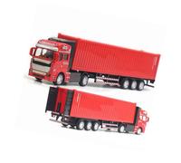 Generic Alloy Container Truck Model Impact Resistant Plastic Toy for Boys Girls Children Gift, Easy to Play for Primary Model Enthusiasts (Red)