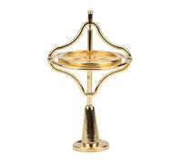 Generic Alloy Gyroscope Stress Relief Fingertip Toy Decompression Toy for Adult, Colorful Metal Frame, Men Women Office Workers (Gold)