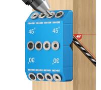 Generic Aluminium Alloy Angled Drill Guide, Angled/Straight Holes Drilling Guide Track, 30 45 90 Degree Drill Jig, Drill Template Block In Four Sizes For Deck Stair Handrail