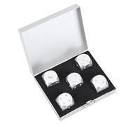 Generic Aluminium Alloy Deluxe Dice Set for Table Games with Storage Box, 5pcs DND Dices for Poker & Players (Rectangle 5.9x5.9 Inches)