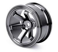 Generic Aluminium Alloy RC Wheel Hub with Anodized Surface Treatment for 1/10 Flat Running Drift RC Car, Black, Blue, Coffee, 52mm Diameter, 4pcs for Enthusiasts (Black)